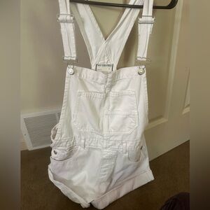 Free People White Overall Shorts Runs Big Small